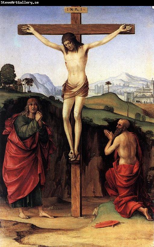FRANCIA, Francesco Crucifixion with Sts John and Jerome dfh